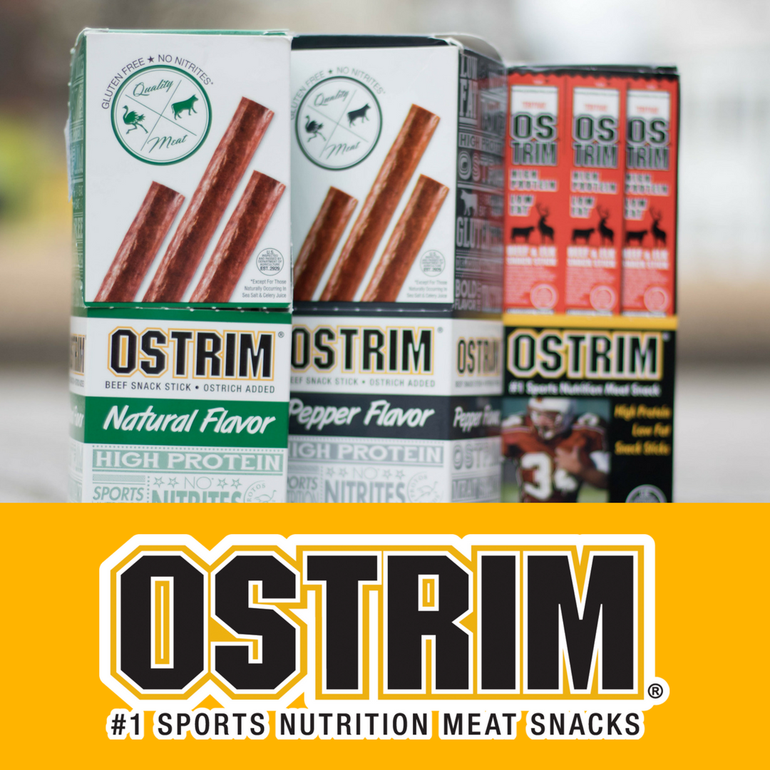 OstrimMeatSnack's tweet photo. Made with all natural lean meats like beef, elk, and ostrich, #Ostrim is your go-to #snack for a high #protein, #lowfat dose of calories! https://t.co/YwIEEvWEs9