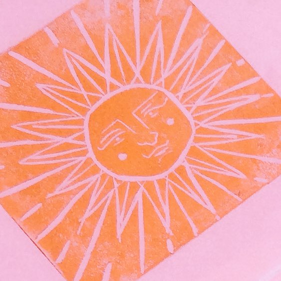 Just finished my lino print workshop at #Saltaire Makers Fair, how delightful to work hard in ☀️☀️☀️! Thanks to everyone for coming along and showing an interest x #makeitsaltaire #bradford