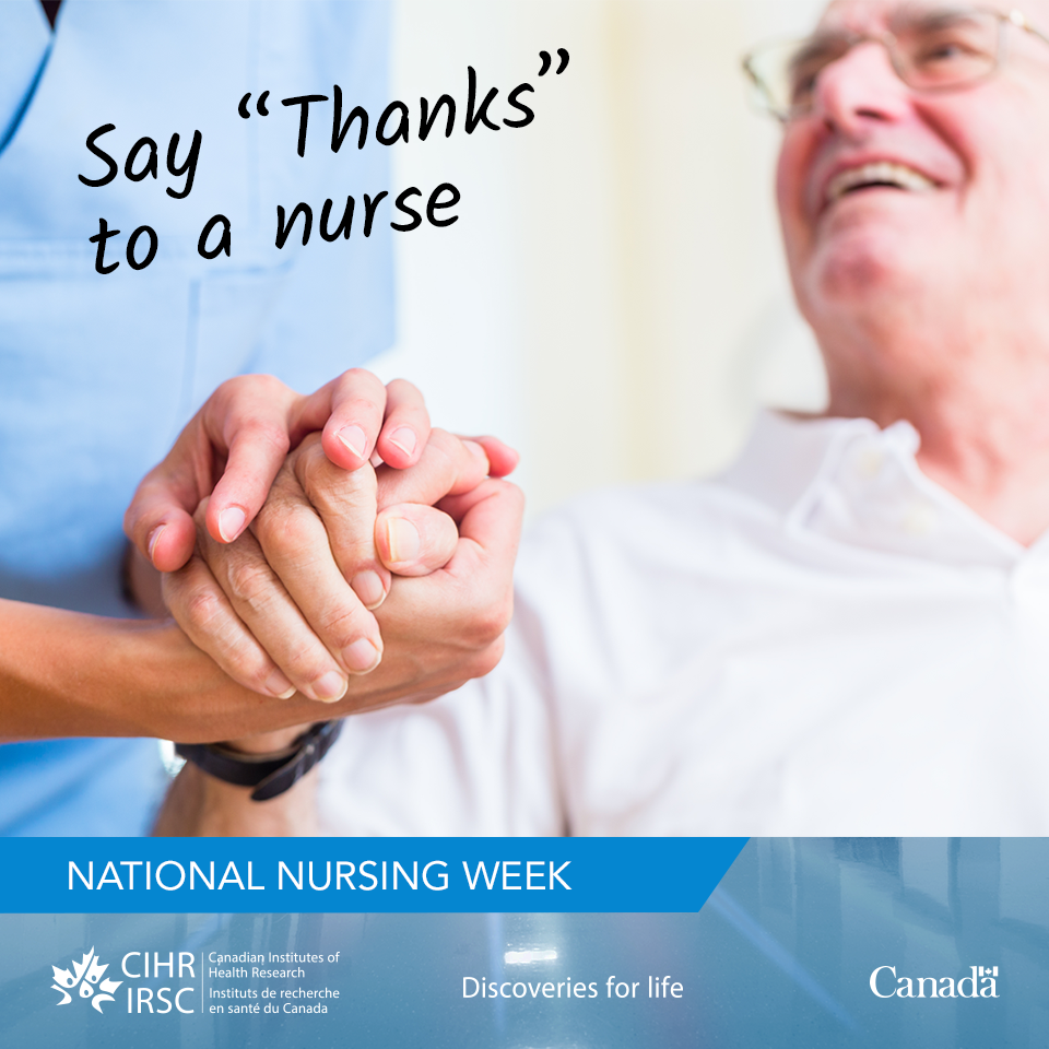 CIHR_IRSC's tweet photo. Nurses are on the front line, at the patient’s bedside. Relentlessly, these women and men offer the care and services that are made available through health research. #NationalNursingWeek #YesThisIsNursing https://t.co/nHpHP7D8vp