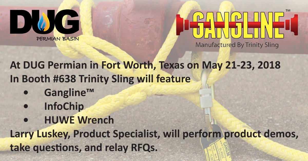 TrinitySling's tweet image. DUG Permian is two weeks away here in Fort Worth. Visit booth #638 May 21-23 and check out restraint systems, RFID software, and more! #DUGPermian #temporaryiron #OilandGas #FlowLine #PipeRestraints #FracIronRestraints #HighPressureHoseRestraints #Technology #DUGPermian  #RFID