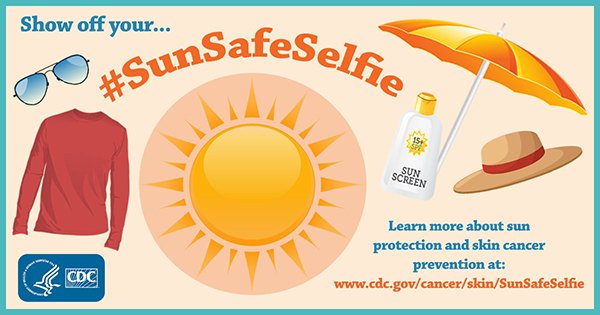 Don't forget to share your #SunSafeSelfie for @CDC_Cancer's awareness campaign! We can wait to see the creative ways that you'll protect your skin this summer. #preventskincancer #wearsunscreen