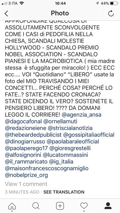 Un Appello al &ldquo;quotidiano&rdquo; &ldquo;Libero&rdquo; fate i seri per favore. E SE DOVETE COSTANTEMENTE PUBLICARE I MIEI