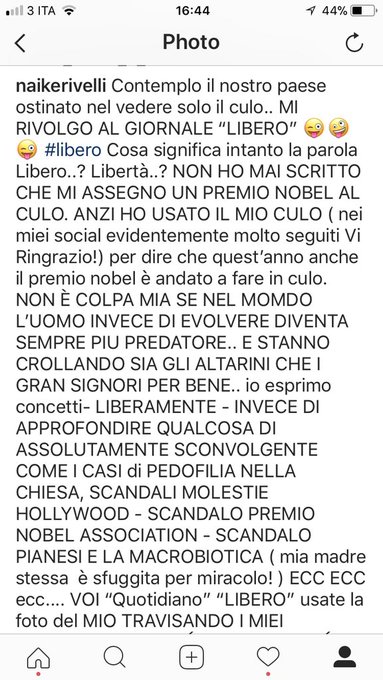 Un Appello al &ldquo;quotidiano&rdquo; &ldquo;Libero&rdquo; fate i seri per favore. E SE DOVETE COSTANTEMENTE PUBLICARE I MIEI