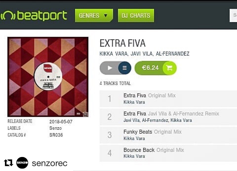 kikka_vara's tweet photo. Out now! #kikkavara #techhouse #beatport #iTunes #junodownload #senzorec @kikka_vara #Dj #dancemusic https://t.co/15I5JAGD6s