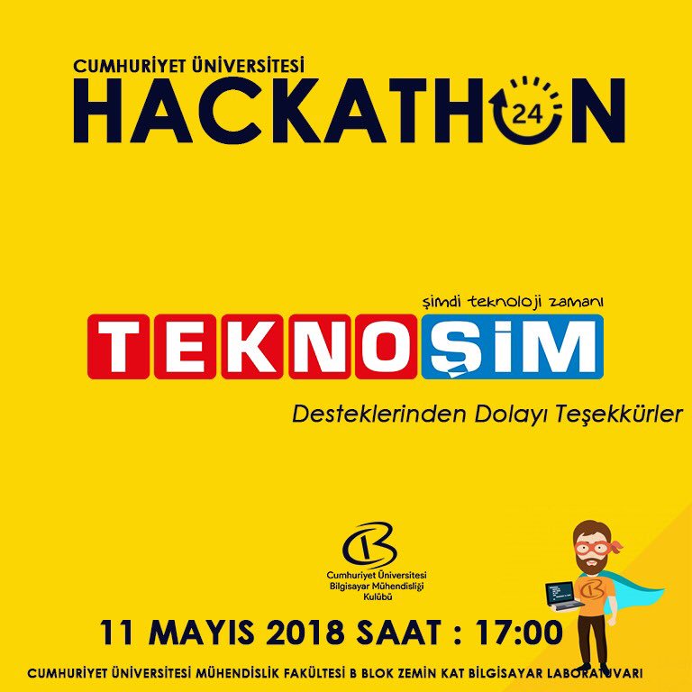 cumhuriyetbmk's tweet photo. Sponsor oldukları için Stso, Teknoşim, Teknodünya’ya teşekkür ederiz. #cumhuriyetbmk #gdgsivas #hackathon https://t.co/30GIPMsEds