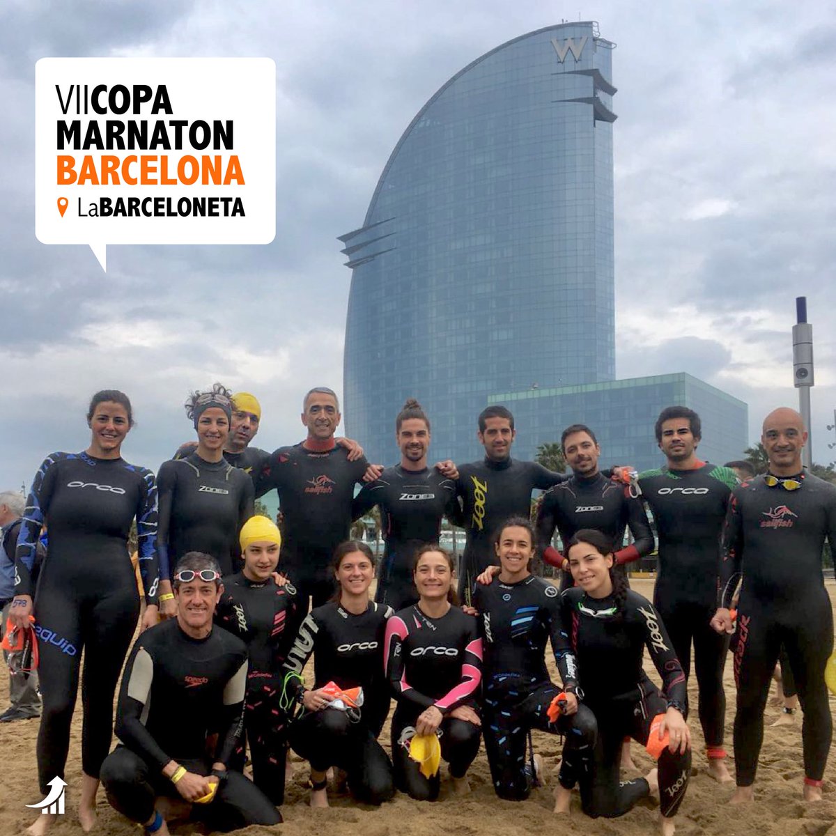 proamtraining's tweet photo. Domingo 05/05/2018 estuvimos en la #marnatonbcn ‼️
☁️☁️☁️☁️☁️
🏊🏻♀️🏊🏻♂️🏊🏽♂️🏊🏼♀️🏊🏼♂️
https://t.co/9HUo2p4u9y
.
#aguasabiertas #proamtraining #proamersinaction #swimming https://t.co/YEyS0OIzkf