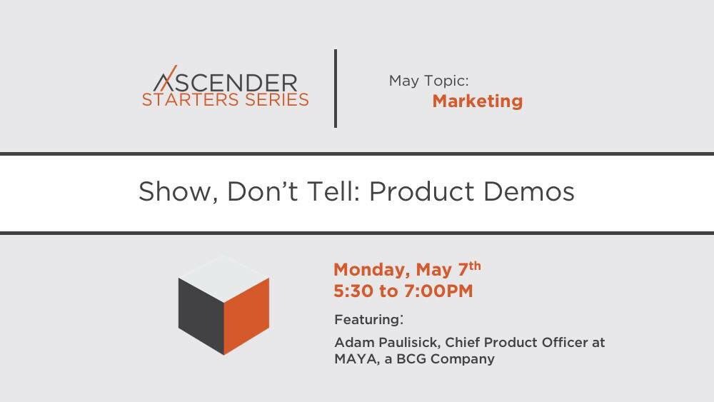 Miss #UnstuckPgh? Come tonight to see <a href="/paulisick/">Adam Paulisick</a> at a FREE product demo workshop at <a href="/Ascenderpgh/">Ascender</a> 5:30pm RSVP ascenderpgh.com/event/3242 - you don’t need to have a company to be better at demos! <a href="/academypgh/">AcademyPGH</a> <a href="/AlphaLabGear/">AlphaLab Gear</a> <a href="/alphalab/">AlphaLab</a> <a href="/knnychn/">Kenny Chen</a> <a href="/BobbyZ213/">Bobby Zappala</a> <a href="/GPNPpgh/">GPNP</a> <a href="/RoketCo/">ROKET - UX & DEV Staffing & Consulting</a>