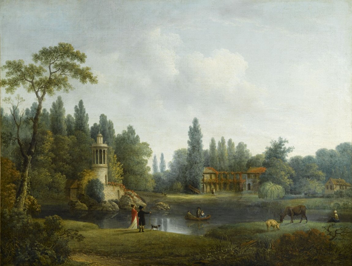 #VersaillesCollections This painting by Pierre-Joseph Wallaert was painted in 1803 and is exhibited in the Petit Trianon. It show the Queen's Hamlet and its pastoral atmosphere