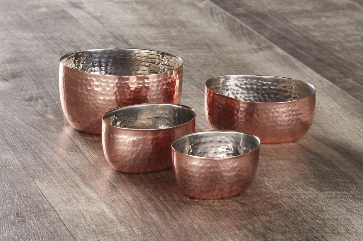 AmerMetalcraft's tweet photo. #NEW How cute are these?  #Stainless and #Copper Metals are so ON TREND!  #NRAShow2018 #Booth6924 @NRAShowIntl https://t.co/RbYoxVVDqE