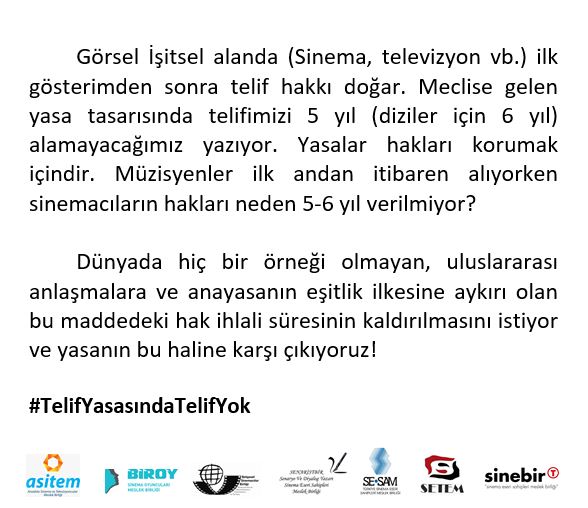 #TelifYasasındaTelifYok