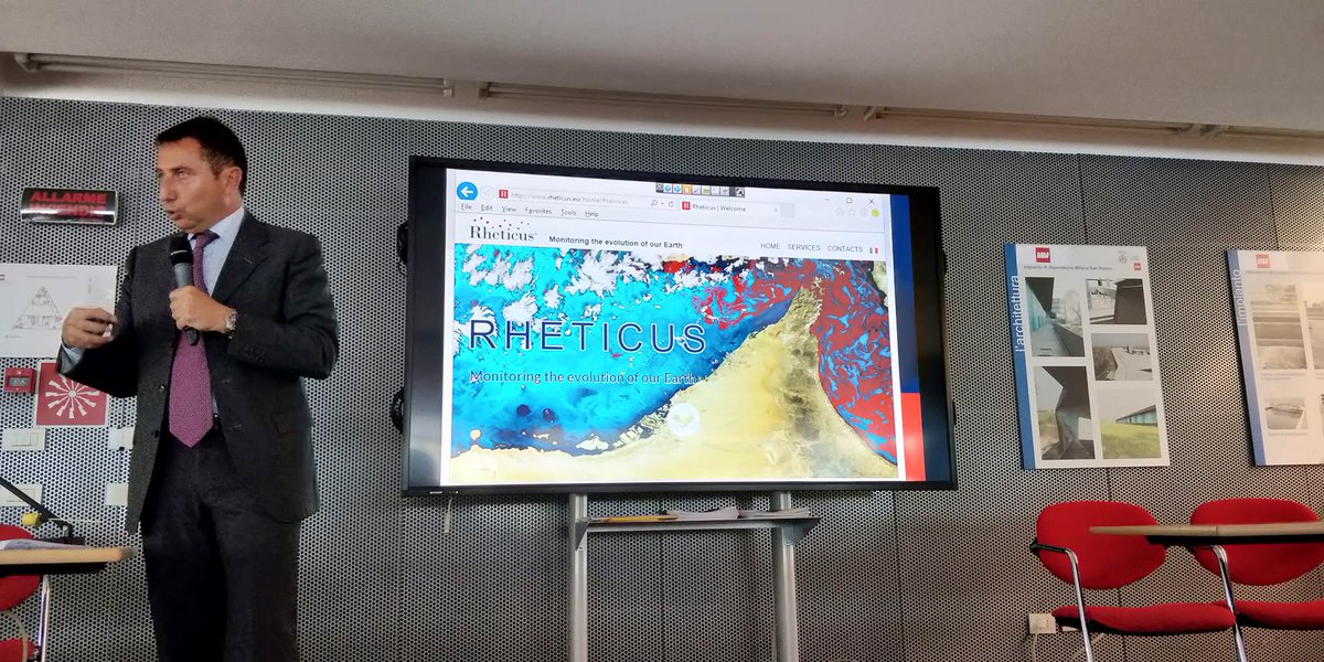 Grazie ai dati satellitari <a href="/CopernicusEU/">Copernicus EU</a> #Sentinel elaborati nel servizio #Rheticus stiamo monitorando in modo continuo le infrastrutture idrico-fognarie di Milano. Foto dal convegno “La Resilienza delle infrastrutture del servizio idrico di Milano” (IV Festival dei Depuratori)