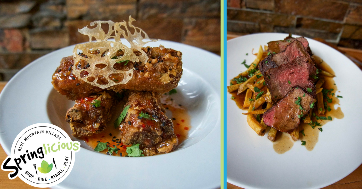 BlueMtnVillage's tweet photo. Hungry? Don't miss your chance to take advantage of #Springlicious specials until May 18th! At @Twist_Martini, you can enjoy an appetizer like this Sweet Chilli Pork Back Ribs along with this Steak Frites entrée for just $29.99 from Sunday to Friday! https://t.co/GPKbCRp6L5 https://t.co/XJFJ6pDlWb