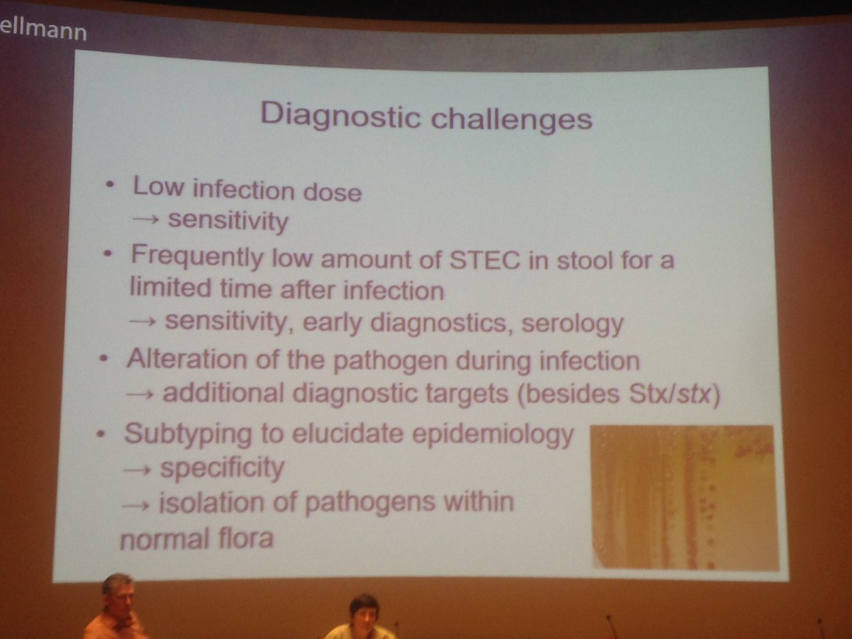 ClaireJenkins2's tweet photo. @docsallyj @Dr_Oscuro presentations on best practice for diagnosis of HUS at #VTEC2018 will update you when I get back https://t.co/8nlUCum3qC