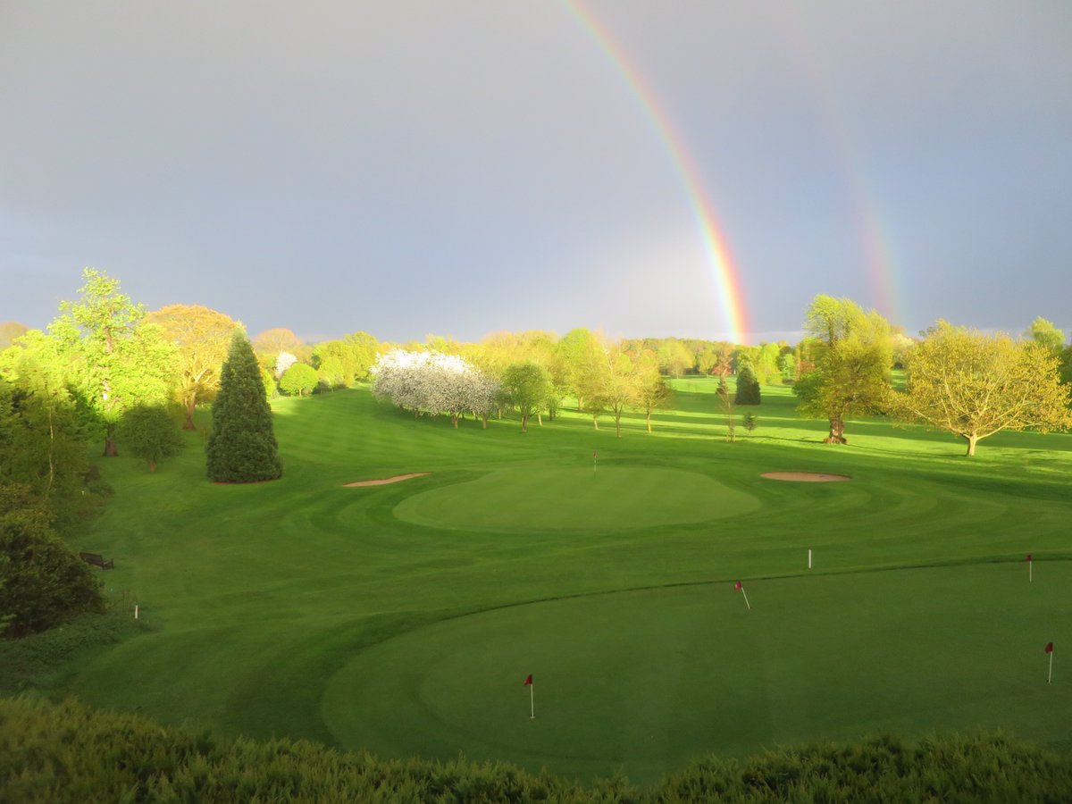 cbgs16's tweet photo. Thank you @JohnOGauntGolf for hosting our recent Society event - weather was horrendous, but the 77 players thoroughly enjoyed themselves...great photo to round off the day! #golf #rainbow https://t.co/xso6lc1qBa