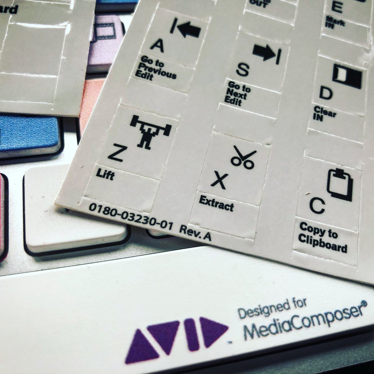 cineticavideo's tweet photo. Vintage stickers #editor #editorkeys #keyboard #shortcut #trim #markers #markerslist #movies #filmediting #cut #action #avideverywhere #mediacomppser #job #film #day #life #picoftheday https://t.co/wmi5eK4Qpe