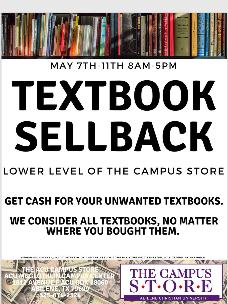 ACUCampusStore's tweet photo. It’s that time again Wildcats! Last day to return rentals is Friday! https://t.co/mj738RmxnI