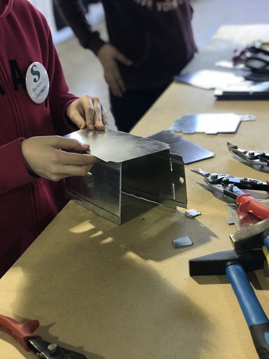 Sheet metal! Not everyday you get to work with these tools! #SkillingIt #SkillsCanadaON #SkillsON2018