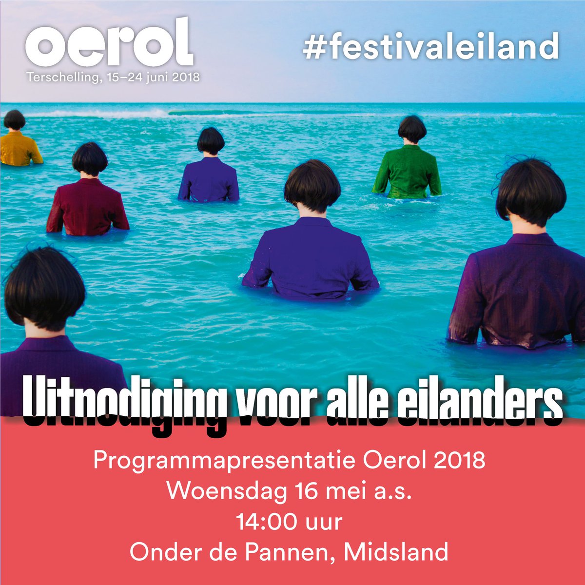 BernardBemboom's tweet photo. #komtallen #eilandersverenigtu #festivaleiland #oerol #oerol18 #terschelling #fissa #hutsj #odp #buitengewoon #programmapresentatie #badgastenookwelkom https://t.co/8dOx6BjKse