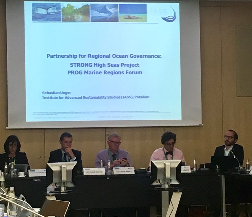 MRF_ocean's tweet photo. .@OceanUnger of @IASS_Potsdam presenting the Partnership for Regional Ocean Governance and @iki_bmu #stonghighseas project at #OSPAR #NEAFC collective arrangement meeting. What further opportunities for regional collaboration exist? #ocean #oceans #abnj #bbnj https://t.co/olk0U7l636