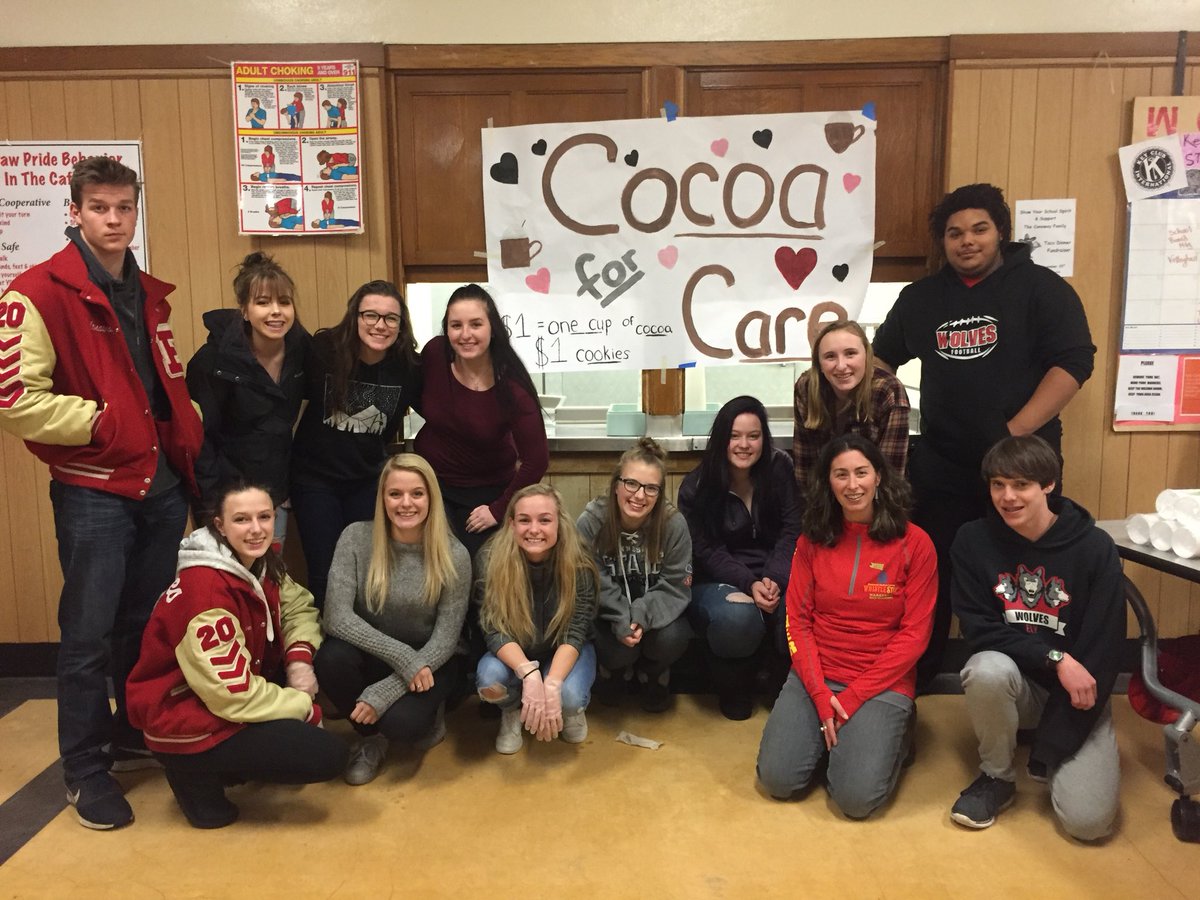 ElyKeyClub's tweet image. Recently put on a Cocoa for Care for a student whose house caught fire.