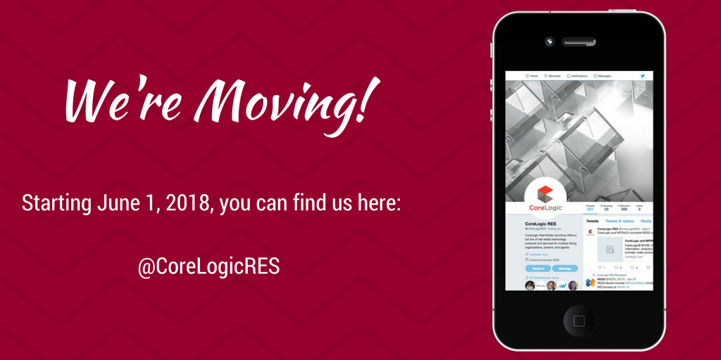 We’re moving! Starting June 1st, all Clareity content will be a part of the CoreLogic Real Estate Solution page. Make sure to follow this page - @CoreLogicRES  - for Clareity updates, plus exciting news on all other CoreLogic solutions.