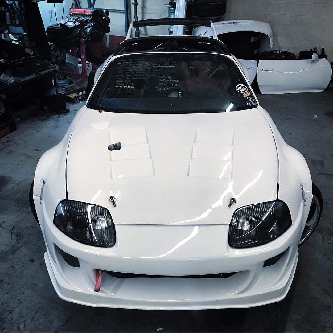 usdrift's tweet photo. What do you think of @mikeprez’s Supra sporting the @rad_industries Weapon Widebody in white? Mike will be running this car at the @cosmisracingusa USDrift Shootout at @virnow in 2 weeks | #usdrift #usdriftshootout #fdproam #toyota #supra #2jz #turbo #wiringspecialties #hyperfest https://t.co/RSG5NkcON9