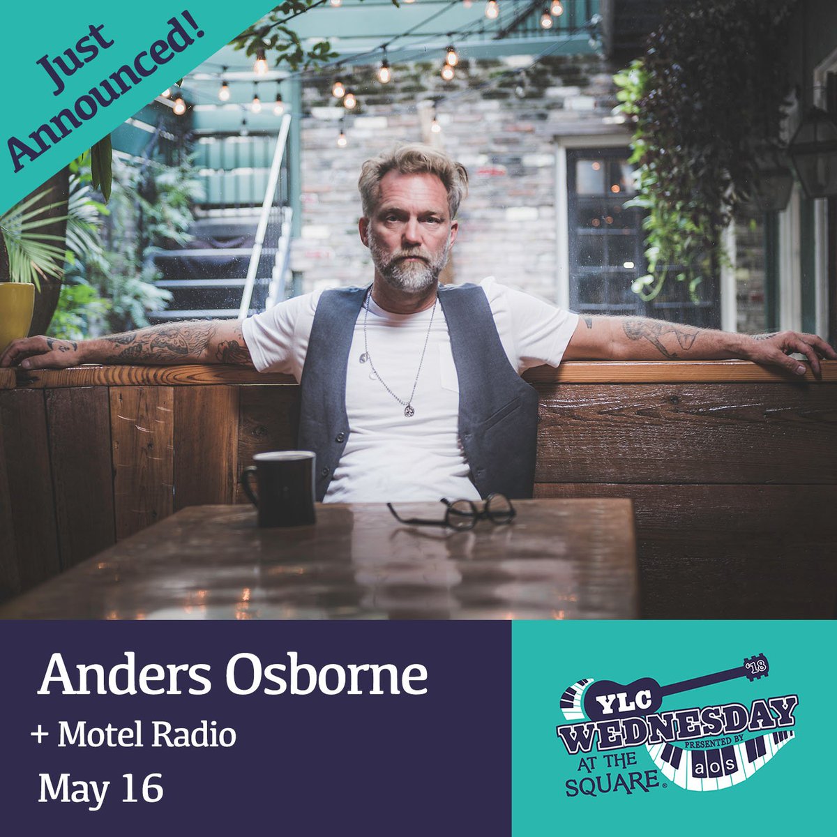 YLCWATS's tweet photo. We're thrilled to announce that @Anders_Osborne will headline #ylcwats on May 16! More info: https://t.co/11YgJk1efy https://t.co/VUPLDJjbnq