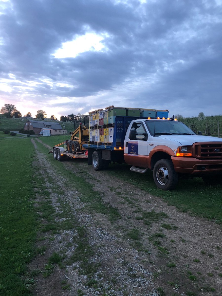 churchlnapiary's tweet photo. Dropping hives into apple orchards over the weekend 🐝 https://t.co/JUuCSmctTj