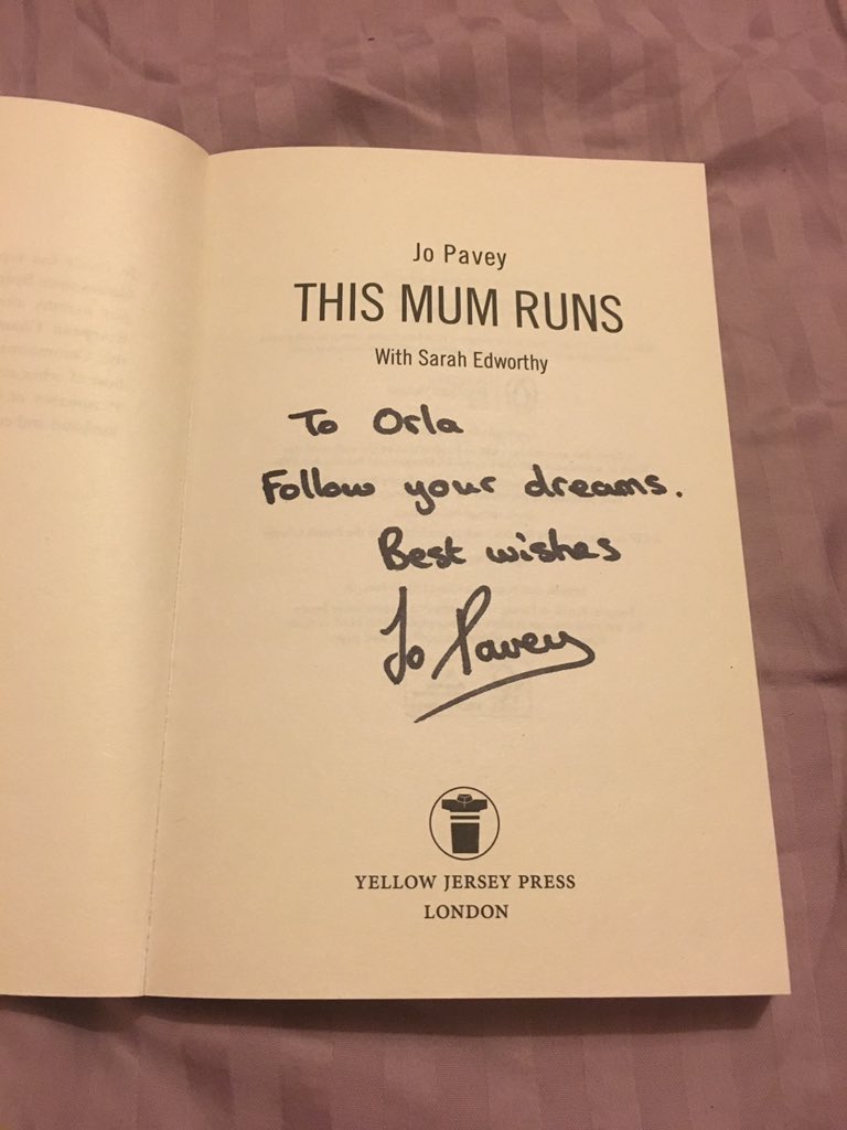 Jennyc58's tweet photo. @jopavey @parkrunUK @Swinlitfestival Thank you for coming to Swindon today @jopavey we loved listening to you talk. Baby Orla was very pleased with her signed copy of your book https://t.co/5AkScP6MIX