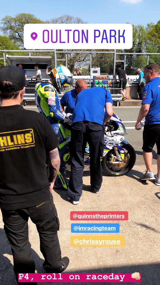 Quinnsprint's tweet photo. Massive congrats &amp; kudos to the @IMRacingTeam this weekend at @Oulton_Park for R3 of the @OfficialBSB. Their commitment to the cause was v.impressive &amp; rewarded with a @ChrissyRouse podium today! 🏍🍾🏆#WorldsFastestPrinters #TeamIMR https://t.co/YikhP1otxe