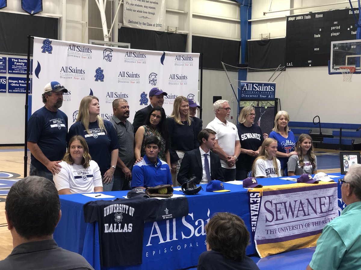 It takes a village to make it to the next level. Thanks to all those who have supported these athletes along the way. <a href="/GoASESTrojans/">Trojan Sports</a> @AllSaintsTyler