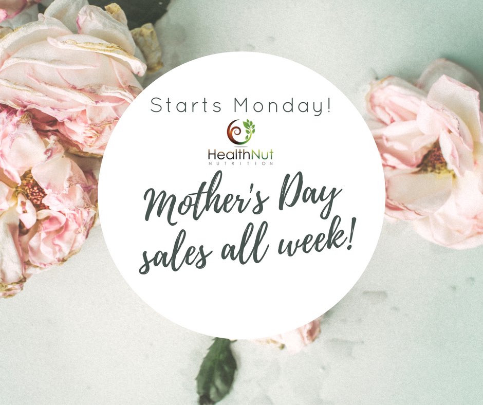 healthnutweets's tweet photo. We love moms! Sales all week to help you get your mom something she really wants! https://t.co/RGQRX2vLAl
