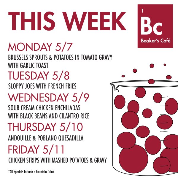 OUHSCDining's tweet image. Good luck with finals this week, Sooners! Fuel your body and mind with one of our delicious specials. 🍽️📚☺️