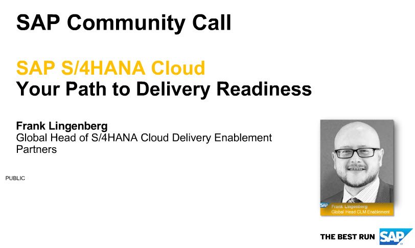 tpowlas's tweet photo. SAP Community @SAPMentors Call: Your Path to Delivery Enablement with SAP S/4HANA Cloud Recap https://t.co/AFwSCHTNr0 https://t.co/OoHY6ZyLA2