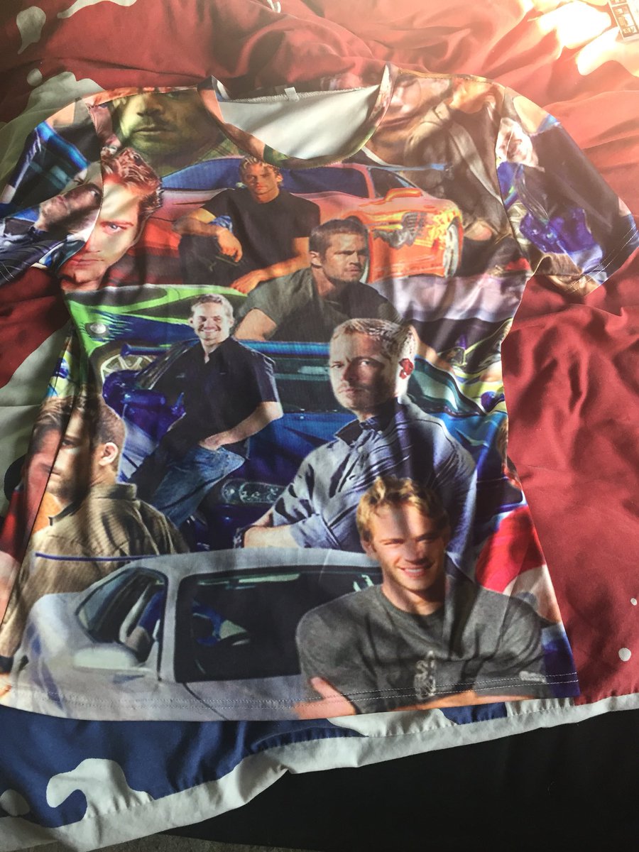 OfDivinePosture's tweet photo. |. I’m over the moon with my Paul memrobelia. #ForPaul but of course my favourite is the shirt. A gift from my beautiful girlfriend and Paul Walker?! Hell yes. https://t.co/DDus4N4ooA