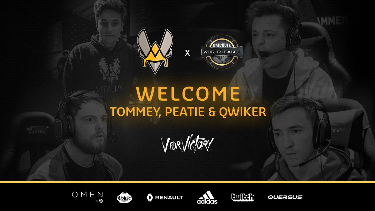 TeamVitality's tweet image. We&apos;re extremely excited to announce the comeback of @Tommey in the Vitality Call of Duty team!! 🐢 #VforVictory

He&apos;s joining alongside @Peatie &amp;amp; @QwiKeR as all 3 of them will team up with @Wailers_WL to compete in the UK National Circuit 🇬🇧