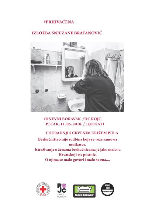 Rojcnet's tweet photo. This friday in Dnevni boravak, the exibition "Prihvaćena" by Snježana Bratanović
#Rojc #exibition #RedCross https://t.co/gZNgkow14o