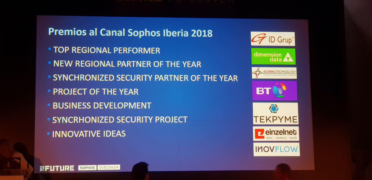 Tekpyme's tweet image. Un placer para todo el equipo que formamos @Tekpyme de recibirde @SophosIberia el premio &quot;Business Development&quot; en #SophosPC Un orgullo estar al lado de estos grandes Partners y recoger nuevamente un premio de este fabricante que tanto ayuda a nuestros clientes en #Ciberseguridad