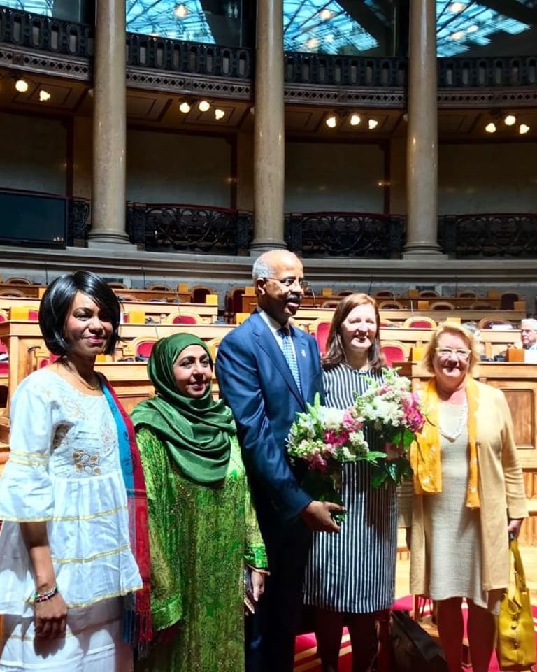 Abbas_Gullet's tweet photo. Today, l had the honor to be awarded the 2017 North-South Prize by the Council of Europe along my friend and colleague Ms. @Kr_Kumpula by the President of the Republic of Portugal. Thanks to all my friends from Kenya and World over for your kind and warm messages. https://t.co/78HqVD56LJ