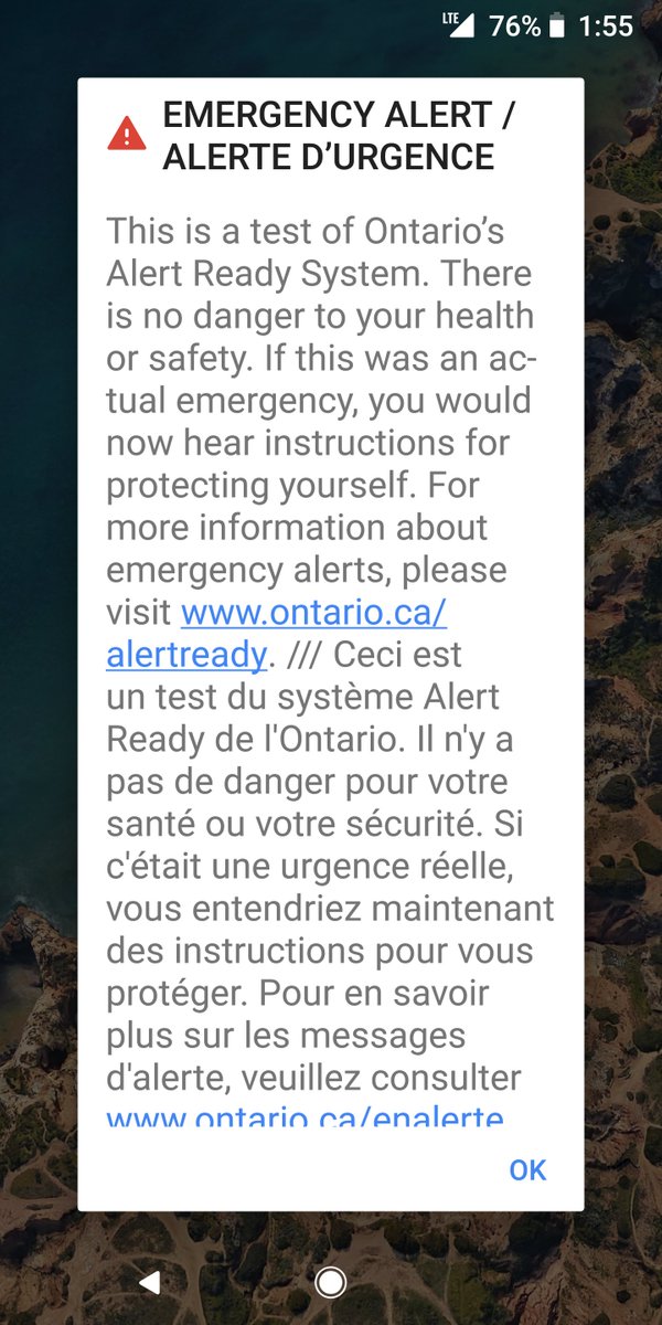 PTBOCountyEM's tweet photo. Got my test!! #Retweet if you did. #AlertReady Great system enhancing the safety of everyone. https://t.co/5KIkrxFKbE