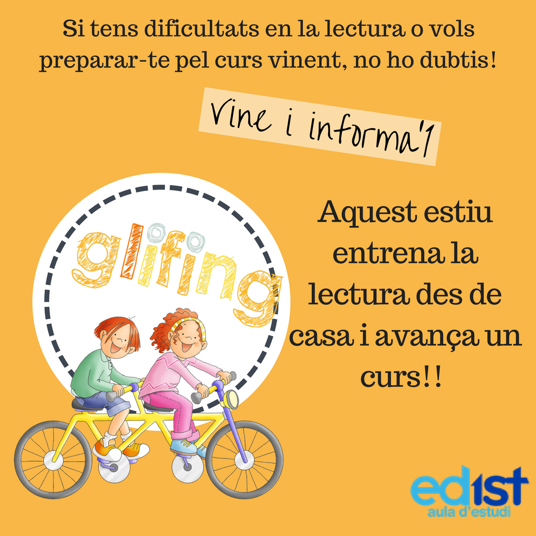 AulaEdist's tweet photo. Una molt bona eina per poder treballar des de casa, 15 minuts al dia i tot l'estiu! 😊😊 Per poder començar el curs vinent amb un bon nivell de lectura no dubtis en informar-te! Vine i consulta preus! #edistaula#edist #aprenentatge #glifing #glifeja #estiu #lectura #reforç #repas https://t.co/398i3lAqlu