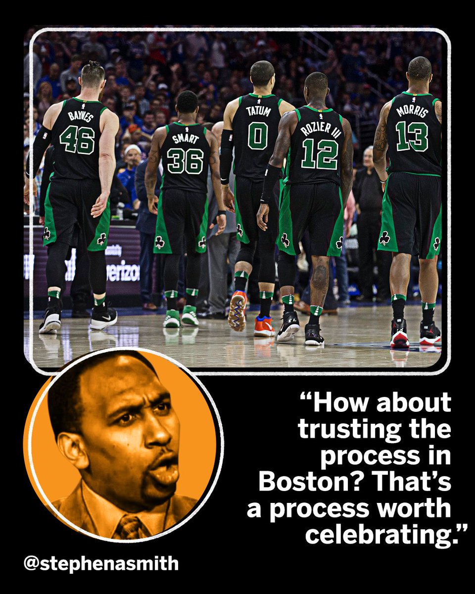 stephenasmith's tweet photo. Trust the Boston process!!!! https://t.co/HTVSFLl6Aw