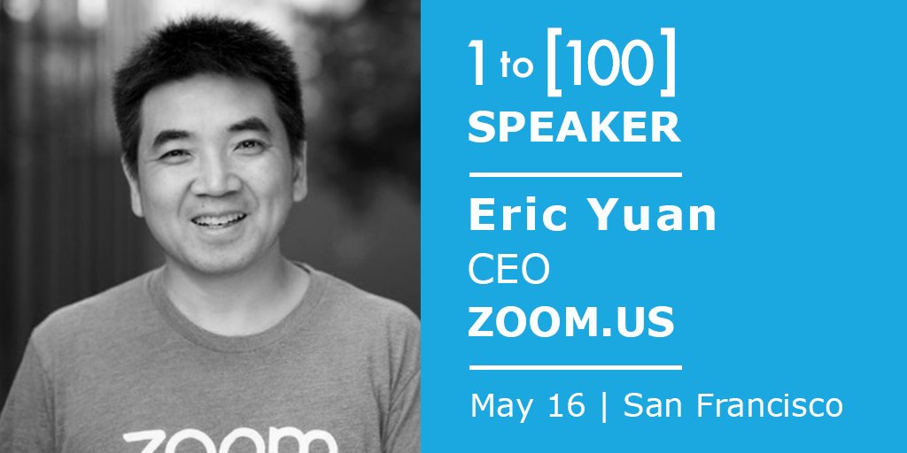Nine days! At #NextWorld1to100 Conference, #EnterpriseTech leaders discuss how to grow from $1 to $100M — featuring a fireside chat w/ <a href="/ericsyuan/">Eric S. Yuan</a>, CEO @zoom_us. Full lineup of speakers &amp; registration: buff.ly/2qSSafJ