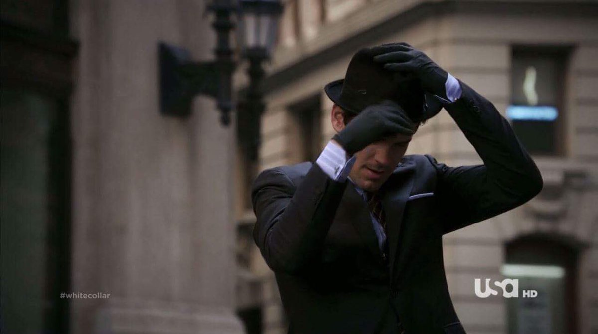 melpote's tweet photo. My very favorite scene from #WhiteCollar 🙃 It’s in #Countdown where Neal “pimp limps” off with his hat! No fedora and then Fedora!! #PearlSt #Manhattan https://t.co/Zw0LgBSOJn