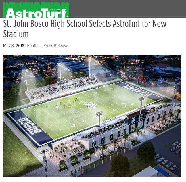 FootballScoop's tweet image. St. John Bosco selects @AstroTurfUSA for new stadium

astroturf.com/2018/05/03/st-…