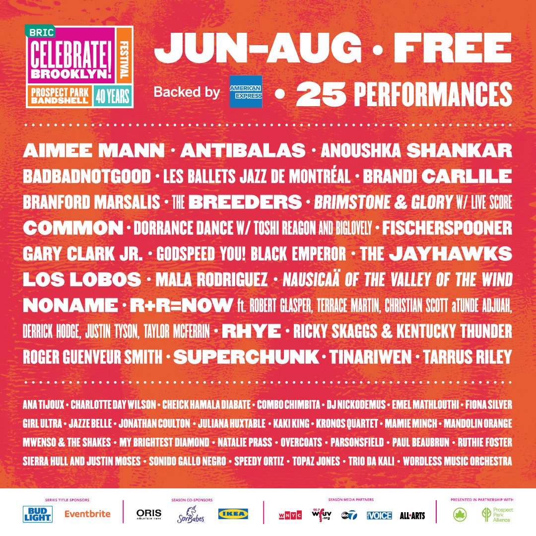 FreddyNyce's tweet image. #MusicNews: @BRICcelebrateBK is celebrating it's 40th season this year. Check out the complete 2018 summer concert series schedule at the @Prospect_Park #Bandshell today..!! bit.ly/2qsFX2J