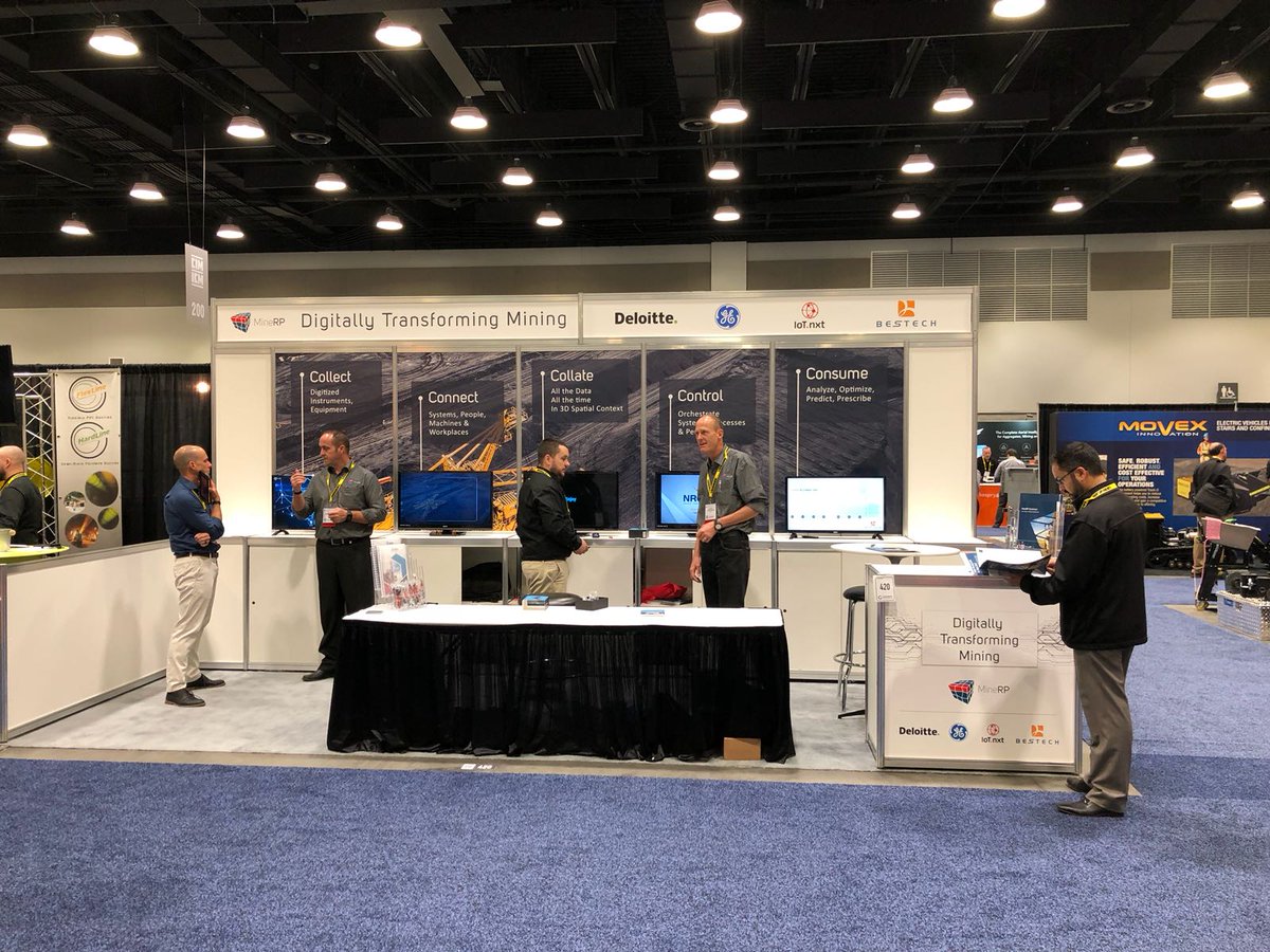 MineRPSolutions's tweet image. Join MineRP &amp;amp; our #MiningEcosystem Booth420 at #CIMBC2018! Visit us to stand a chance of winning a 33inch screen! Meet the MineRP team: @Schalk07324073 &amp;amp; @AndrewVehkala, or talk to one of our partners: @Deloitte_Mining, @GETRANSPORT, @iot_nxt &amp;amp; BESTECH. #LetsTalkDigital