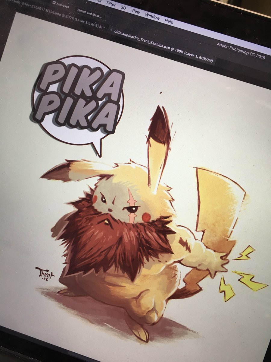 Old man pikachu. #Pikachu #PokemonGO #GodofWar #drawing #artistontwitter