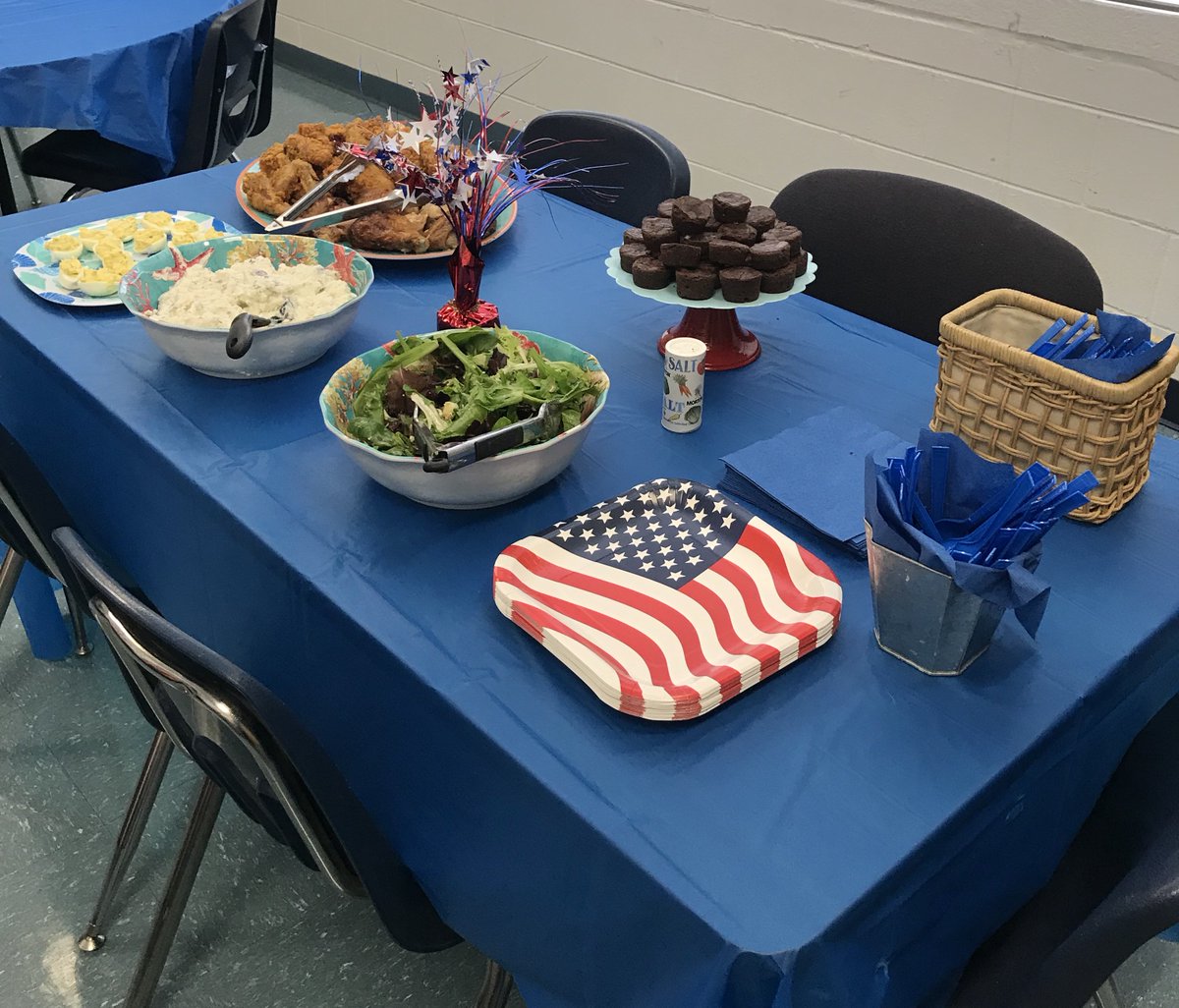 We are celebrating Teacher Appreciation Week with our teachers and staff by going on a Culinary Journey around the World. We started our journey with a picnic lunch in the USA. Tomorrow we travel to Italy!