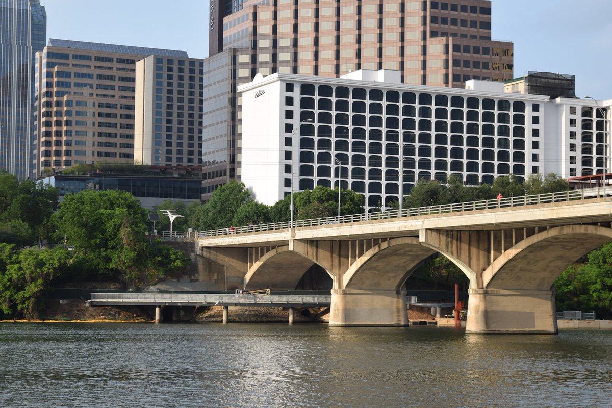 TheTrailATX's tweet photo. ATTN Trail users: The stretch of the Trail under the Congress Ave. Bridge will be closed Wed, 5/9 through Mon, 5/21 (12 days total) while the old wooden bridge is demolished and the new overwater pathway is connected to the existing Trail. Please look for the detour route signs! https://t.co/OY13u9ZABV